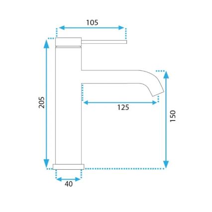 REA-B5323 - Torneira de lavatório CLIF 20,5 cm dourada escovada