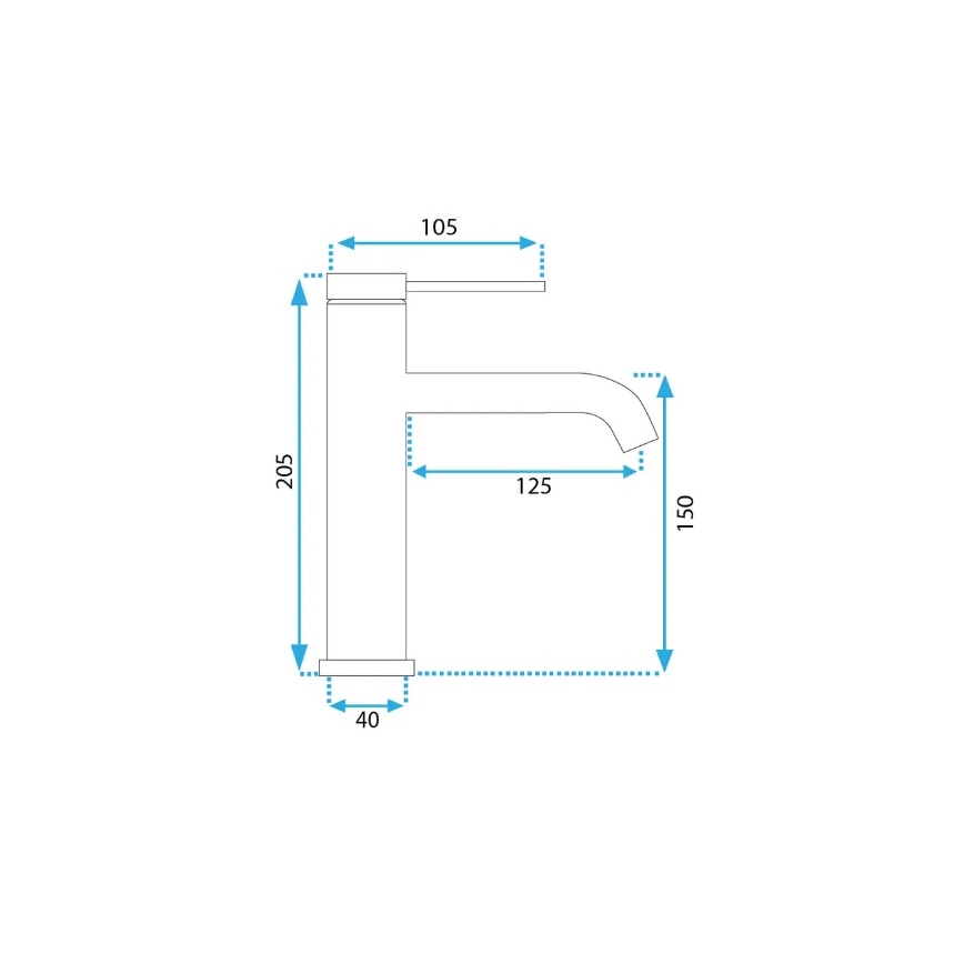 REA-B5323 - Torneira de lavatório CLIF 20,5 cm dourada escovada