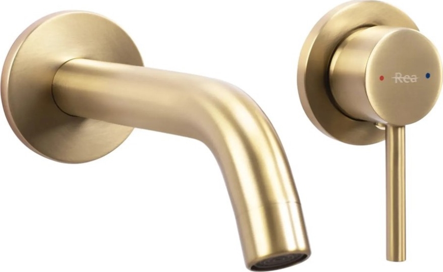 REA-B5334 - Bateria de lavatório para instalação encastrada OWEN, dourado escovado