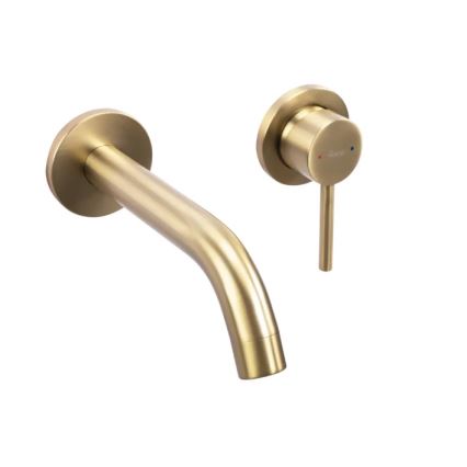 REA-B5334 - Bateria de lavatório para instalação encastrada OWEN, dourado escovado