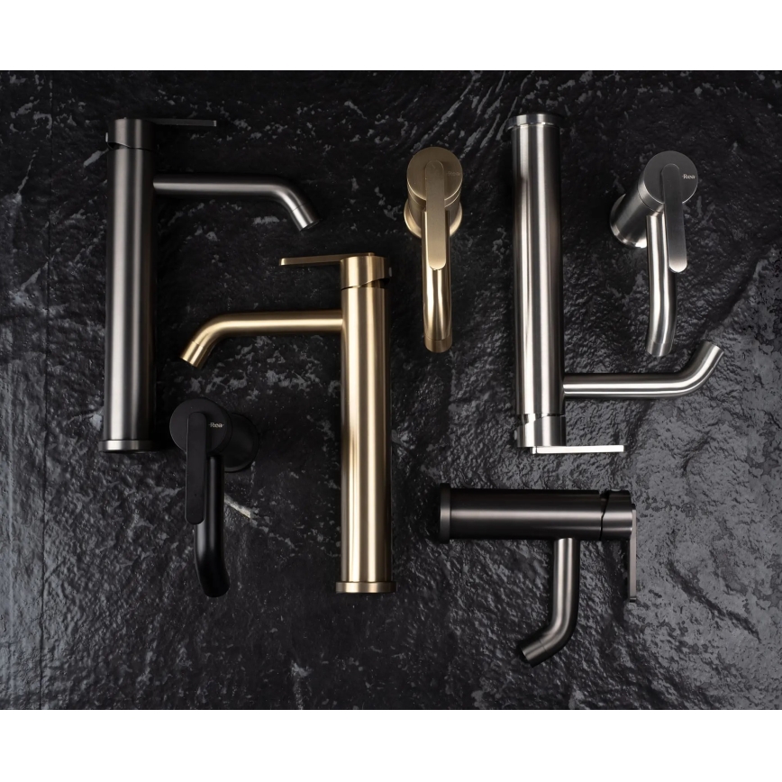 REA-B5508 - Misturador para lavatório ONTARIO 30 cm preto