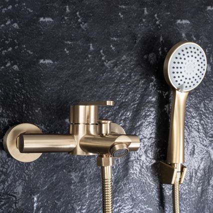 REA-B5513 - Conjunto para banheira ONTARIO com misturador, dourado escovado