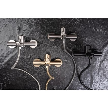 REA-B5514 - Conjunto para banheira com misturador ONTARIO em aço escovado