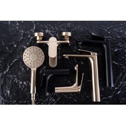 REA-B5942 - Conjunto de banheira MARCO em acabamento dourado escovado