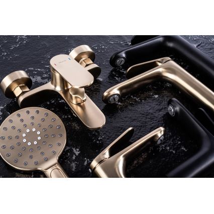 REA-B5942 - Conjunto de banheira MARCO em acabamento dourado escovado