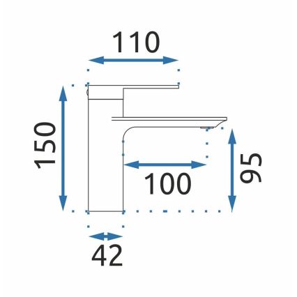 REA-B6202 - Misturador para lavatório STORM 15 cm cromo brilhante