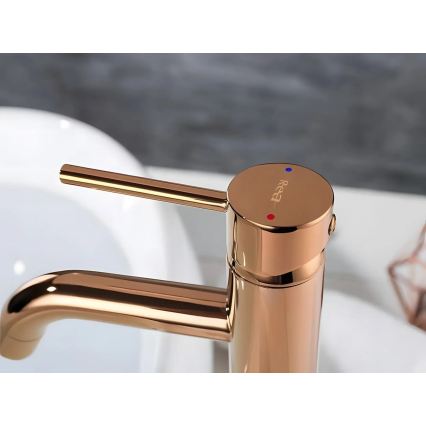 REA-B6321 - Misturador para lavatório LUNGO 28 cm, acabamento ouro rosé