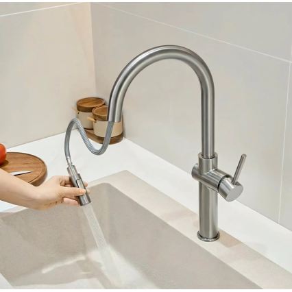 REA-B6330 - Misturador de cozinha com ducha extraível FRESH 45 cm níquel