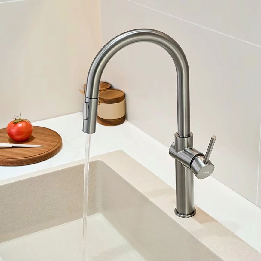 REA-B6330 - Misturador de cozinha com ducha extraível FRESH 45 cm níquel