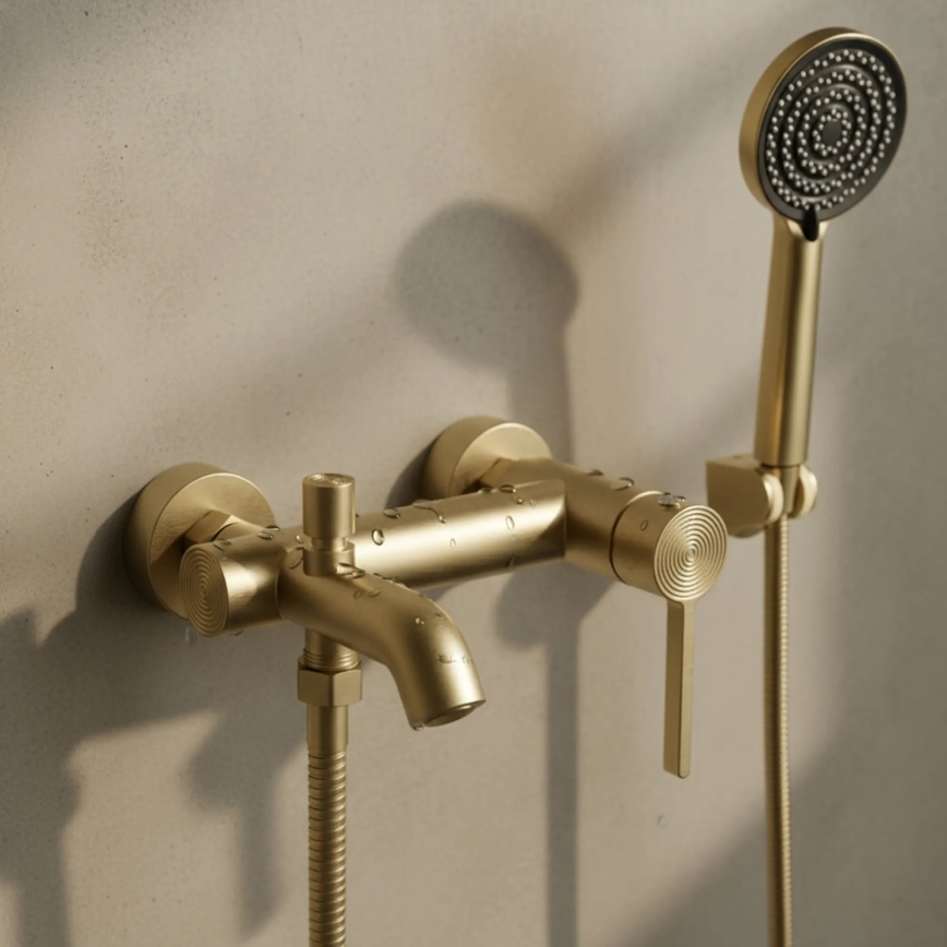 REA-B6445 - Conjunto para banheira FOSTER, dourado escovado