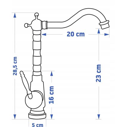 REA-B6528 - Torneira para lavatório BONA 28,5 cm cobre escovado
