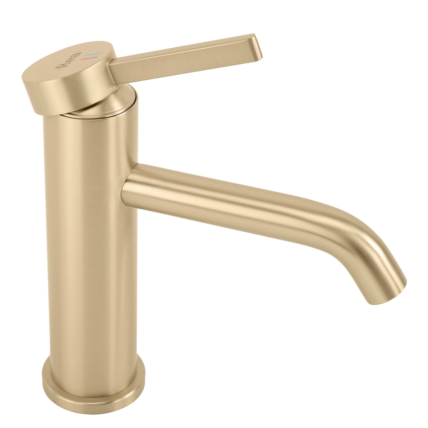 REA-B6533 - Misturadora para lavatório RIVO 16,5 cm dourada escovada