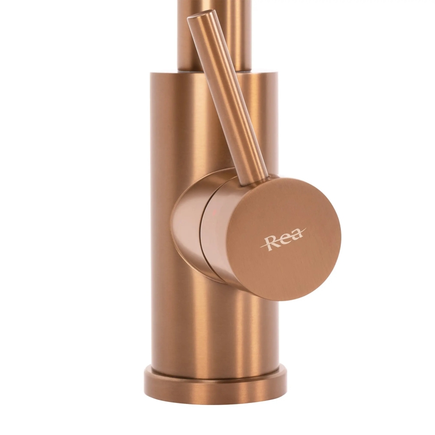 REA-B6560 - Torneira de cozinha FRESH com bica extraível de 45 cm, em cobre escovado