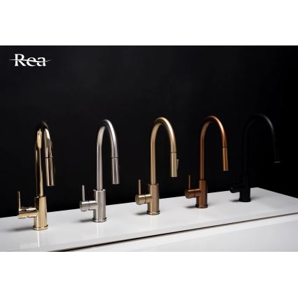 REA-B6560 - Torneira de cozinha FRESH com bica extraível de 45 cm, em cobre escovado