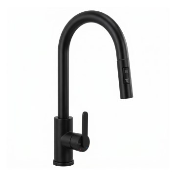 REA-B6571 - Torneira de cozinha ONTARIO com bico extraível, 38 cm, preta