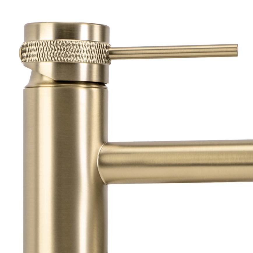 REA-B6896 - Torneira para lavatório LUNGO 28 cm dourada escovada