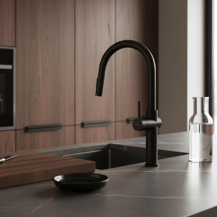 REA-B7200 - Torneira de cozinha com ducha extraível FRESH 45 cm preta