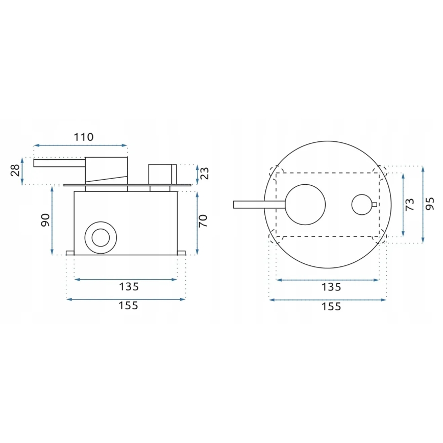 REA-B7503 - Conjunto para banheira com misturador de encastre LUNGO, acabamento em ouro escovado