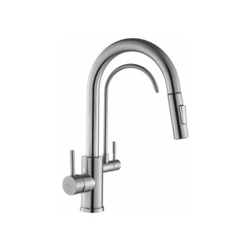 REA-B7564 - Torneira de cozinha com bica extraível e filtração ECO FRESH, 37,5 cm, níquel