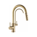 REA-B7596 - Torneira de cozinha com bica extraível e sistema de filtragem ECO FRESH, 37,5 cm, dourado escovado