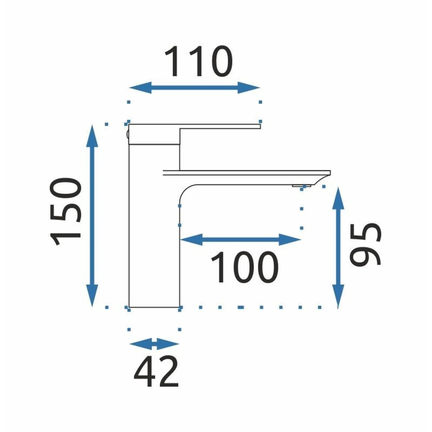 REA-B7960 - Torneira para lavatório STORM 15 cm dourada escovada