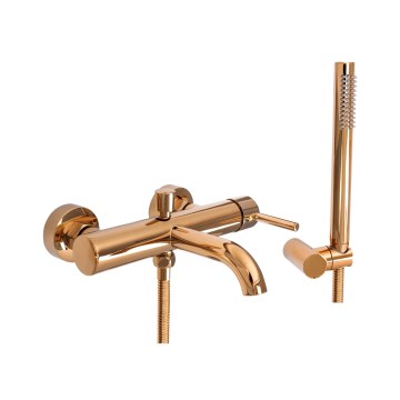 REA-B7987 - Conjunto para banheira LUNGO, acabamento em cobre escovado