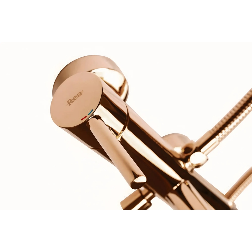REA-B7987 - Conjunto para banheira LUNGO, acabamento em cobre