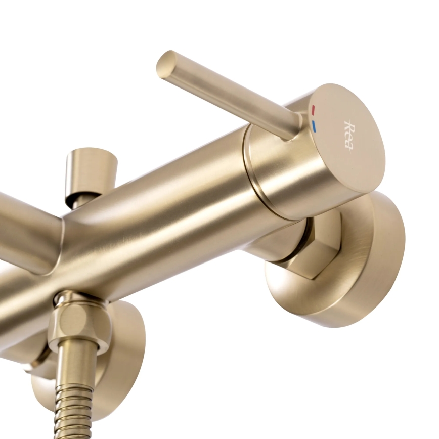 REA-B8010 - Conjunto para banheira LUNGO, dourado escovado