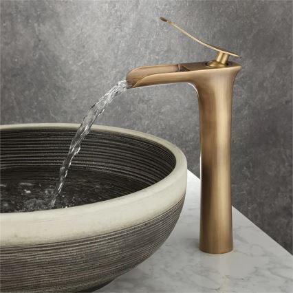 REA-B8120 - Torneira de lavatório LAGUNA 30 cm, dourada escovada