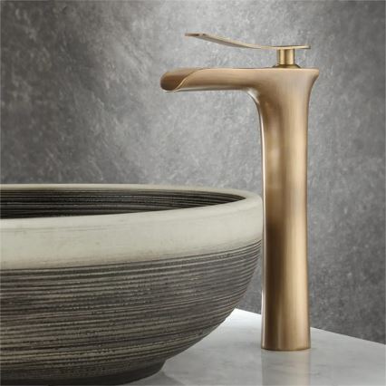 REA-B8120 - Torneira de lavatório LAGUNA 30 cm, dourada escovada