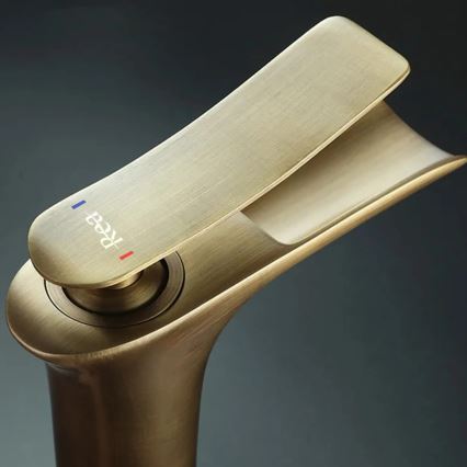 REA-B8120 - Torneira de lavatório LAGUNA 30 cm, dourada escovada
