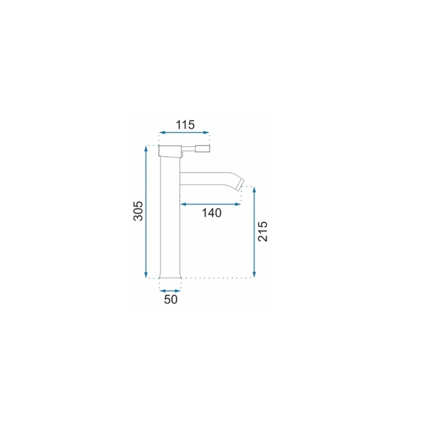 REA-B8665 - Torneira para lavatório GRAF 30,5 cm preta