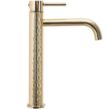 REA-B8821 - Misturador para lavatório LUNGO ART 28 cm dourado