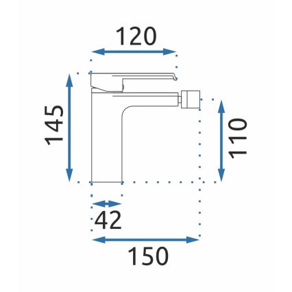 REA-B9970 - Torneira para bidé HASS 14,5 cm dourada escovada