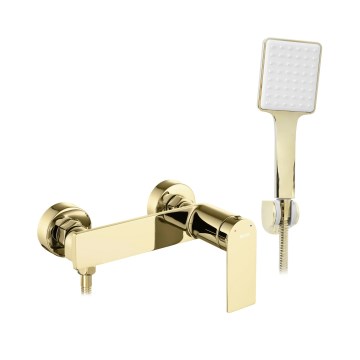REA-B9984 - Conjunto de duche STORM com misturador, acabamento dourado