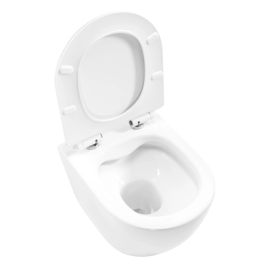 REA-C1400 - Sanita suspensa com assento CARTER RIMLESS cerâmica/branco
