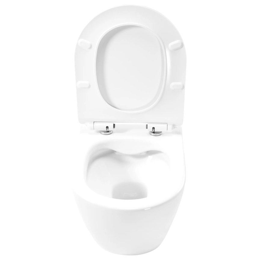 REA-C1400 - Sanita suspensa com assento CARTER RIMLESS cerâmica/branco