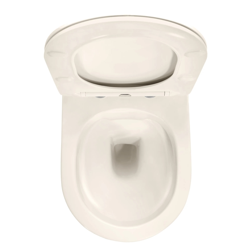 REA-C5500 - Sanita suspensa com assento CARLO MINI TORNADO RIMLESS cerâmica/creme