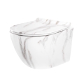 REA-C6390 - Vaso sanitário suspenso com assento CARTER TORNADO RIMLESS cerâmica/efeito pedra