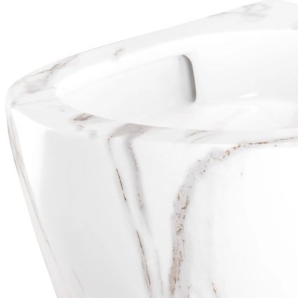 REA-C6390 - Vaso sanitário suspenso com assento CARTER TORNADO RIMLESS cerâmica/efeito pedra