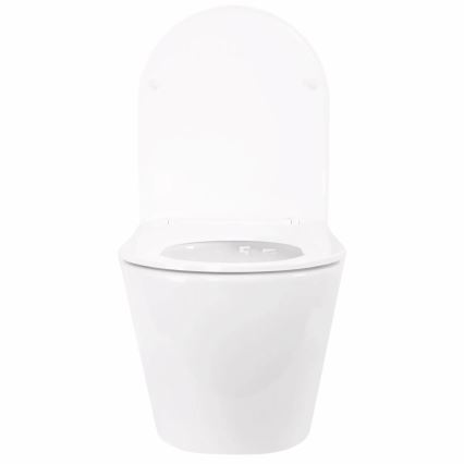 REA-C6800 - Sanita suspensa com assento TITO TORNADO RIMLESS cerâmica/branca