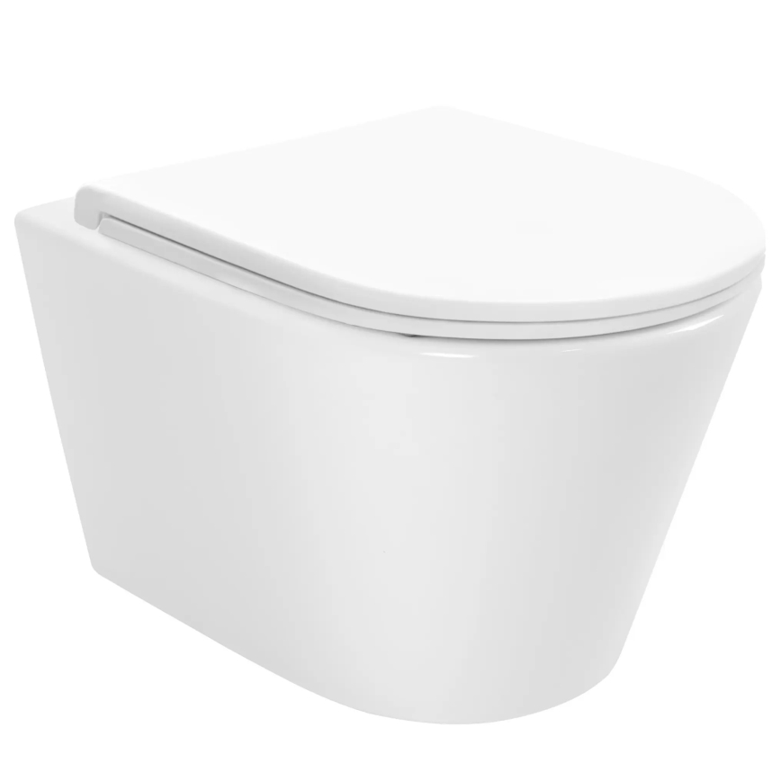 REA-C6800 - Sanita suspensa com assento TITO TORNADO RIMLESS cerâmica/branca