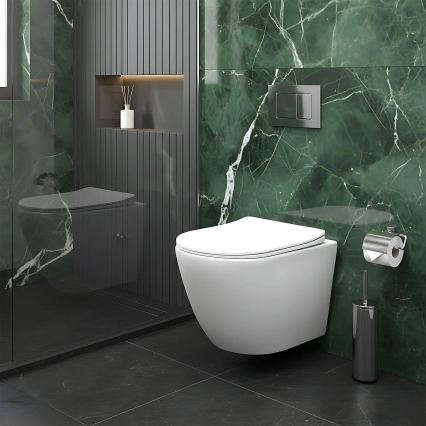 REA-C9701 - Sanita suspensa CARLO LUX com ducha higiénica e assento, cerâmica/branco