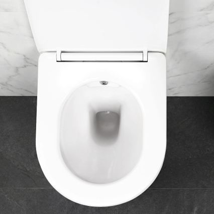 REA-C9701 - Sanita suspensa CARLO LUX com ducha higiénica e assento, cerâmica/branco