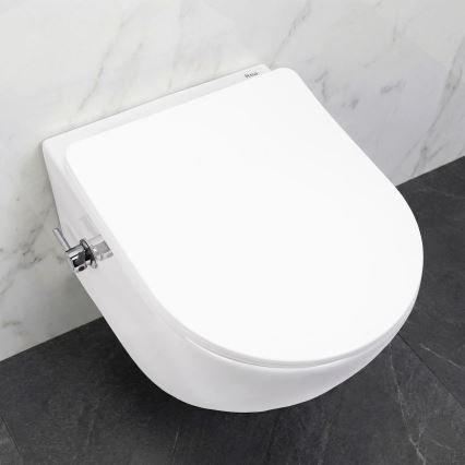 REA-C9701 - Sanita suspensa CARLO LUX com ducha higiénica e assento, cerâmica/branco