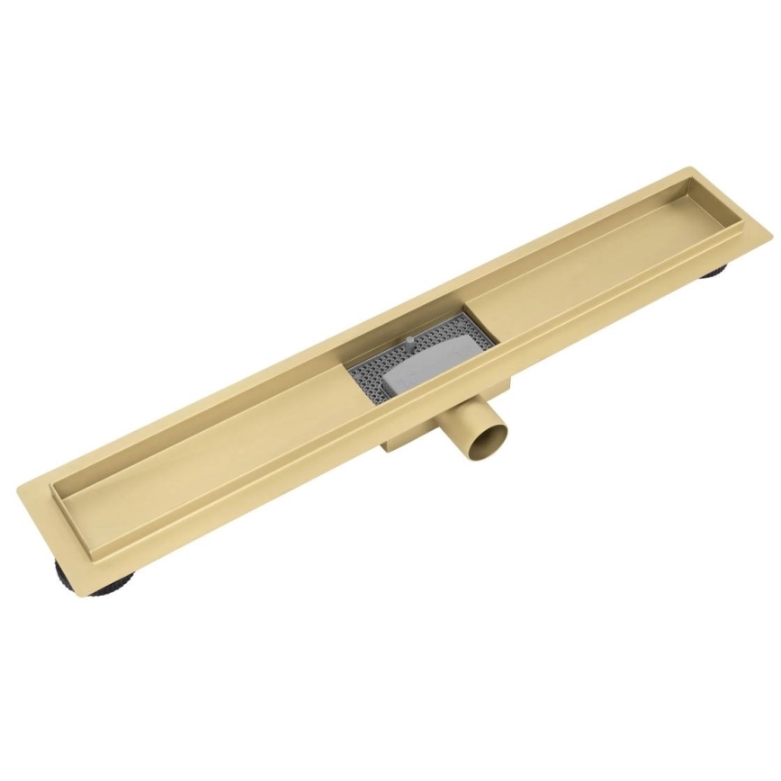 REA-G2562 - Ralo linear NEOX 70 cm, aço inoxidável/dourado