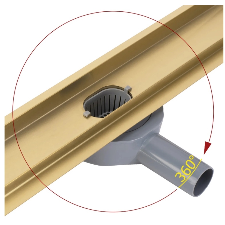 REA-G2702 - Ralo linear NEOX PRO 70 cm aço inoxidável/dourado escovado