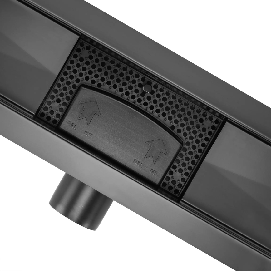 REA-G6605 - Ralo linear PURE NEOX 100 cm preto mate
