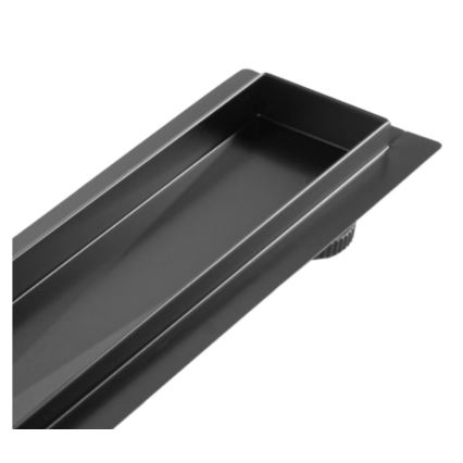 REA-G7803 - Ralo linear NEOX PRO 80 cm aço inoxidável/preto