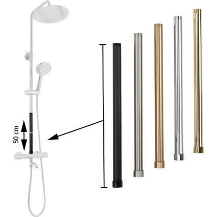 REA-K0891-Barra de extensão para conjunto de duche/banheira 51,5 cm dourada escovada